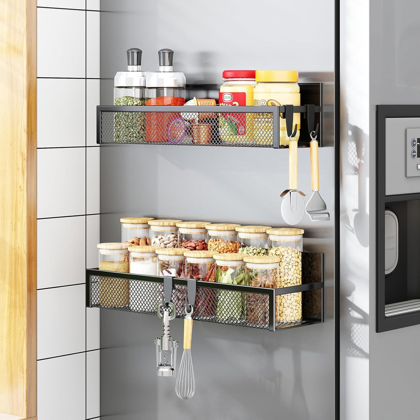 Magnetic Spice Shelf Organizer Set